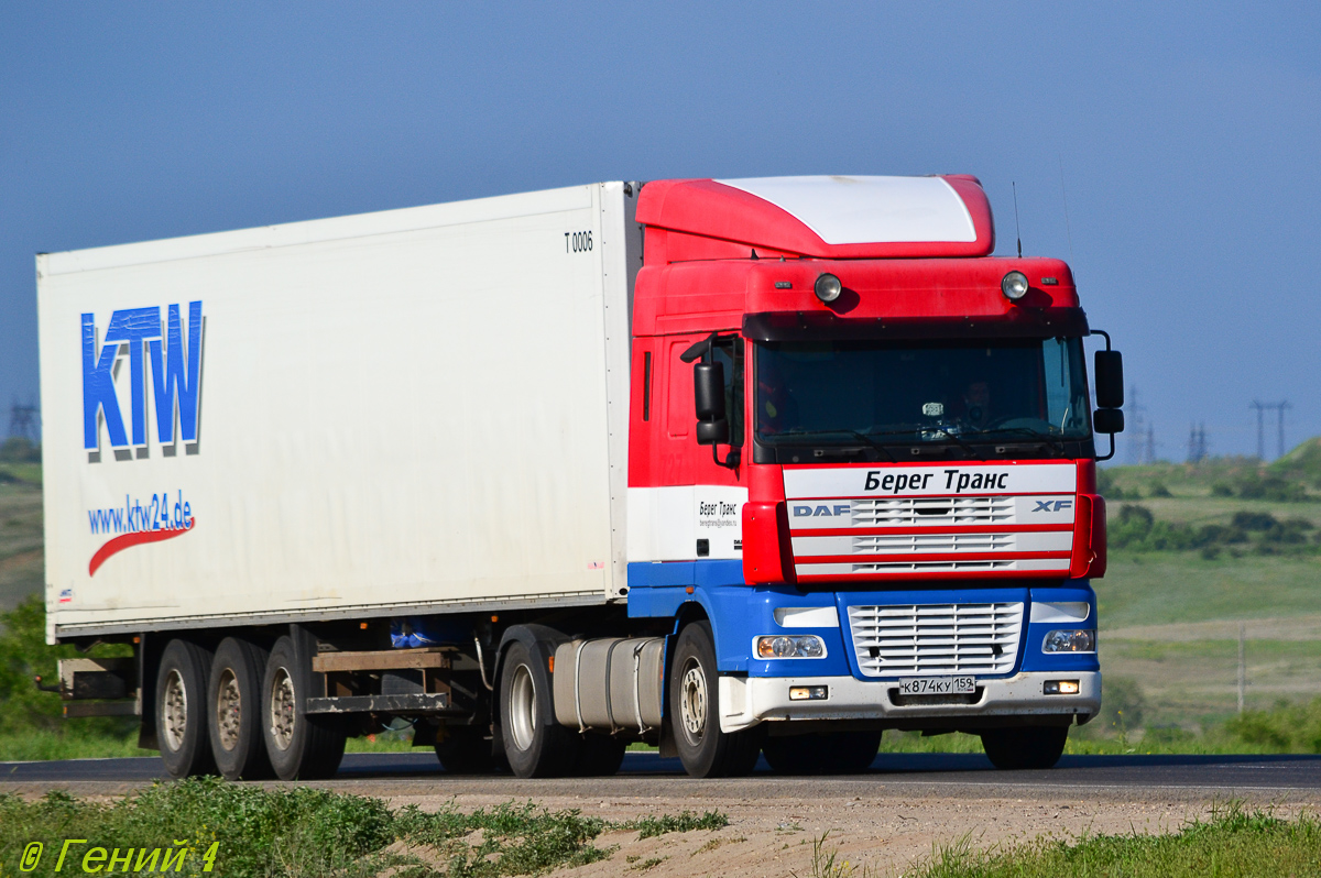 Пермский край, № К 874 КУ 159 — DAF XF95 FT