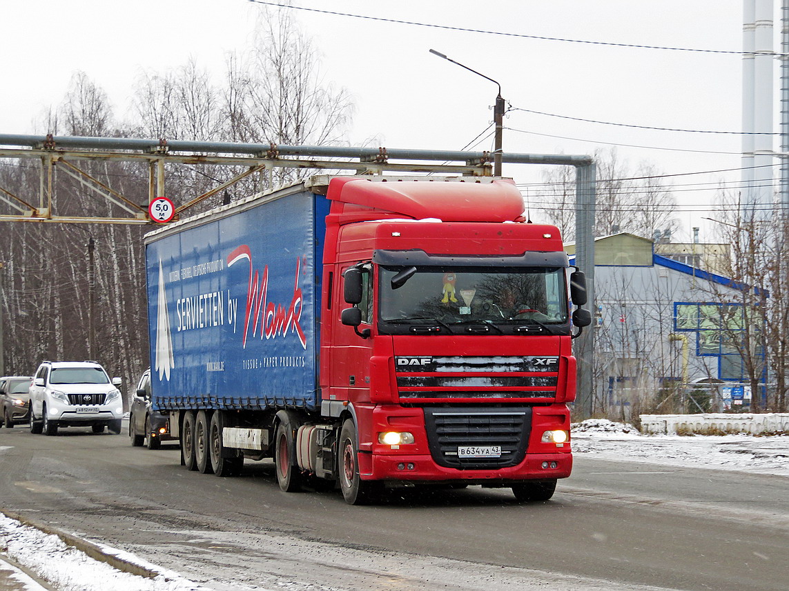 Кировская область, № В 634 УА 43 — DAF XF105 FT