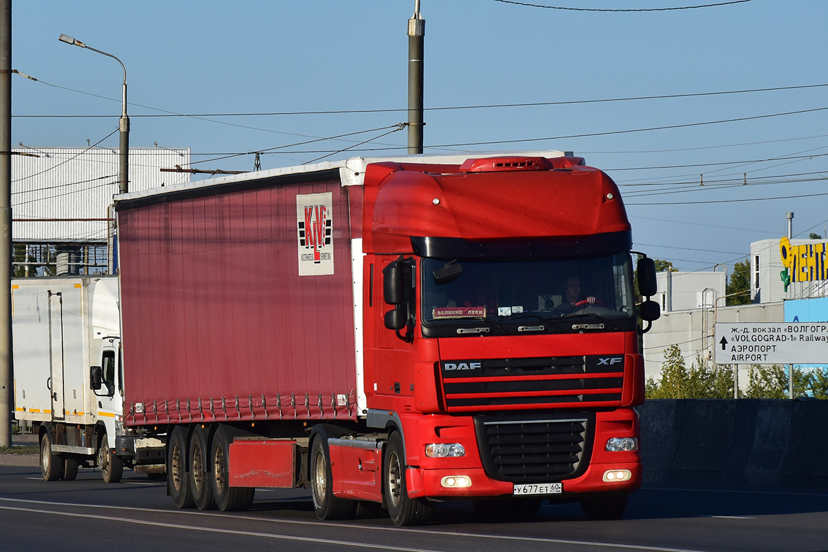 Псковская область, № У 677 ЕТ 60 — DAF XF105 FT