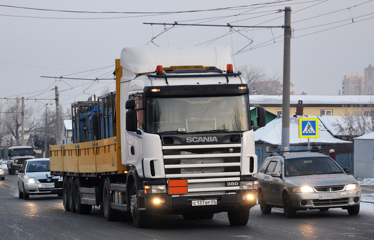 Омская область, № С 137 ВР 55 — Scania ('1996) R114G