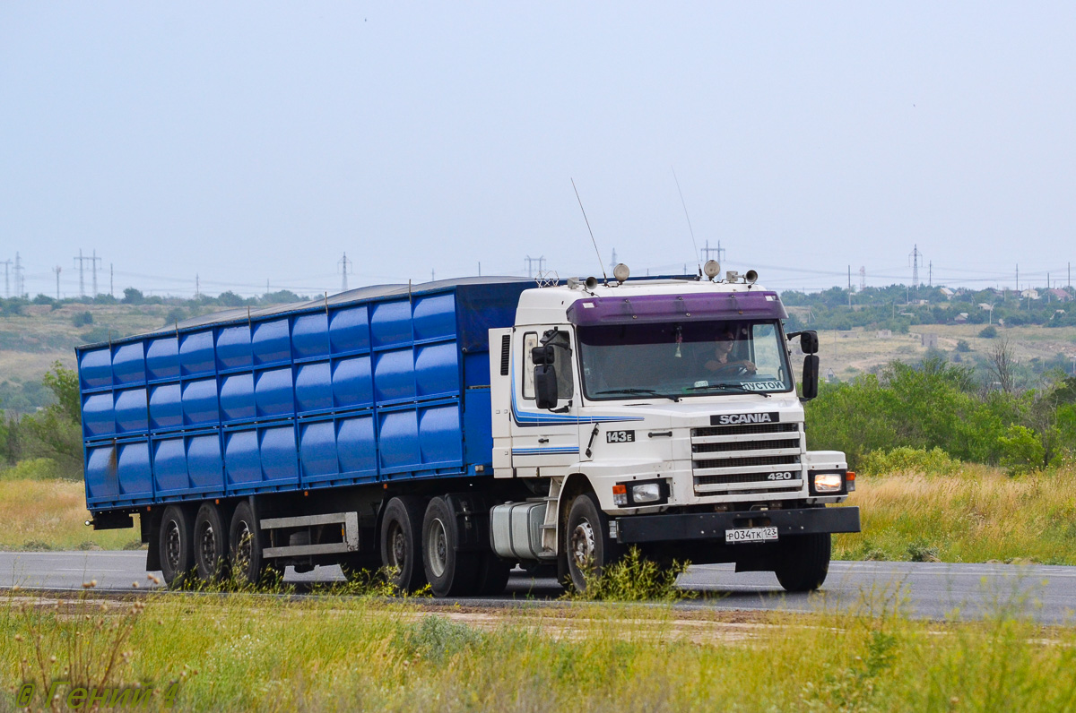 Краснодарский край, № Р 034 ТК 123 — Scania (II) T-Series (общ.м)