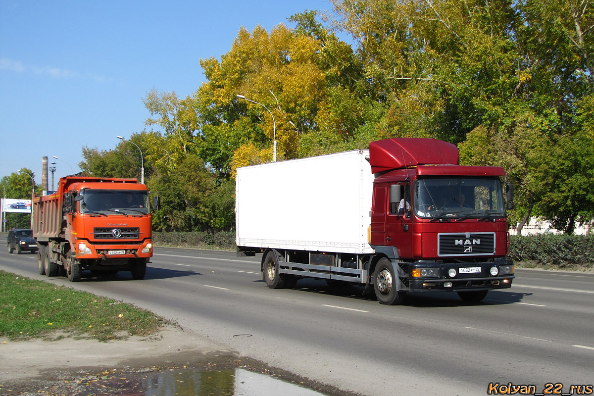 Алтайский край, № У 442 ХР 22 — Dongfeng KC DFL3251A1; Алтайский край, № В 032 РТ 22 — MAN M2000 (общая модель)