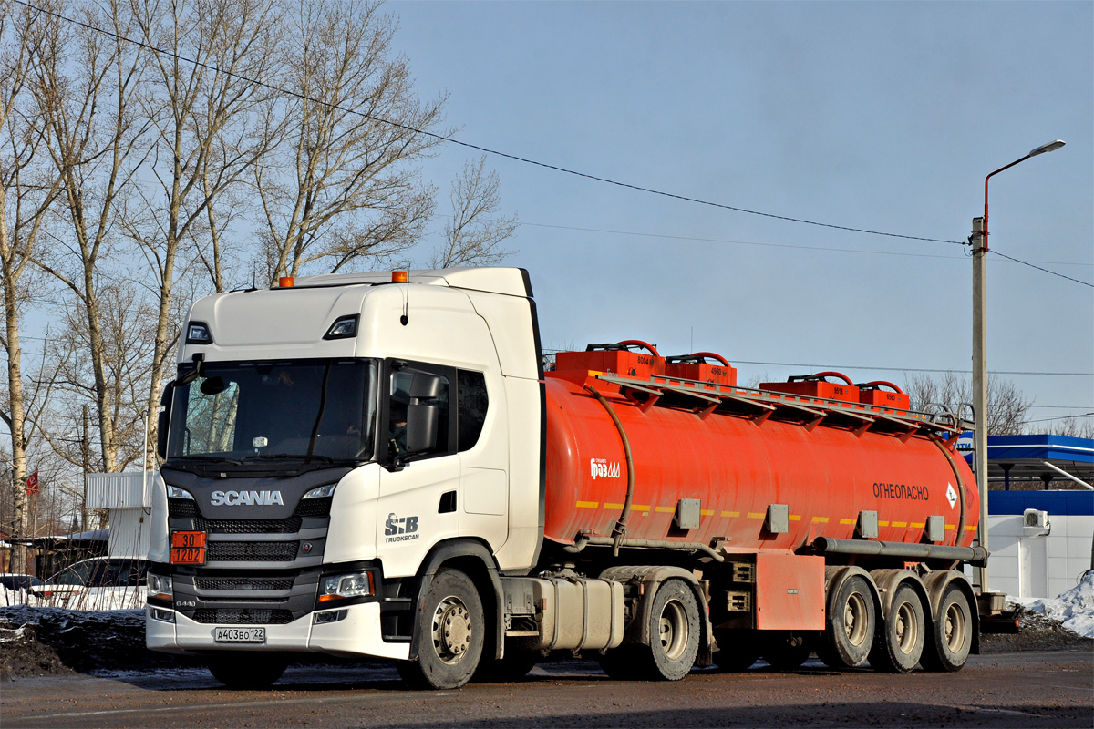 Алтайский край, № А 403 ВО 122 — Scania ('2016) G440