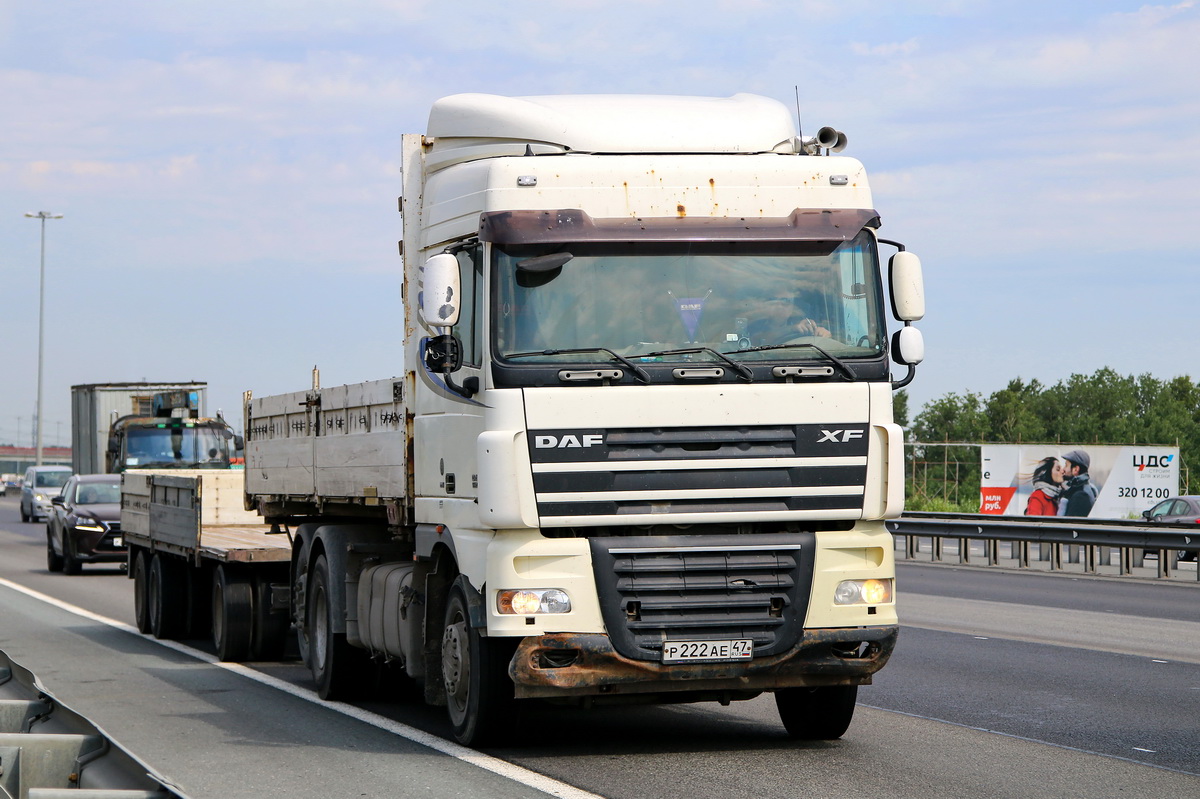 Ленинградская область, № Р 222 АЕ 47 — DAF XF105 FAR