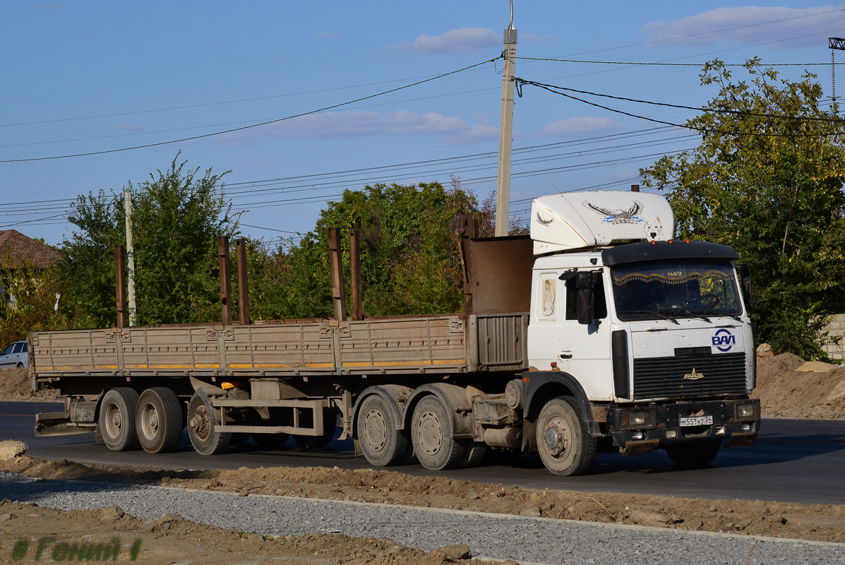 Волгоградская область, № М 551 КТ 34 — МАЗ-6422A8