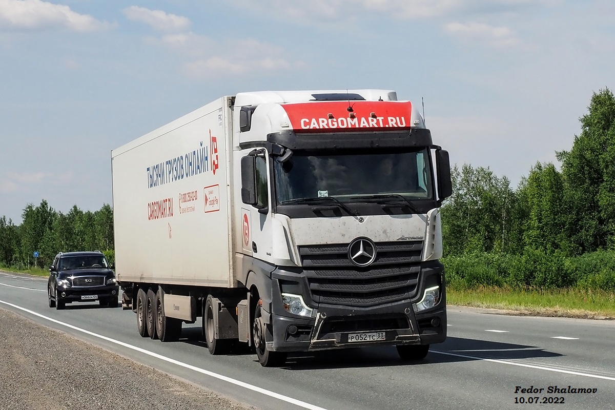 Владимирская область, № Р 052 ТС 33 — Mercedes-Benz Actros '18 1845 [Z9M]