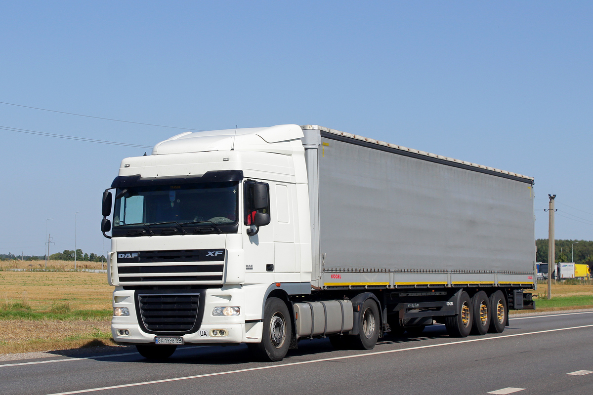 Черкасская область, № CA 1998 CB — DAF XF105 FT