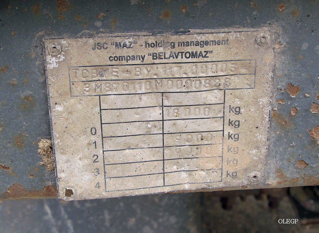 Витебская область, № А 4109 В-2 — МАЗ (общая модель)