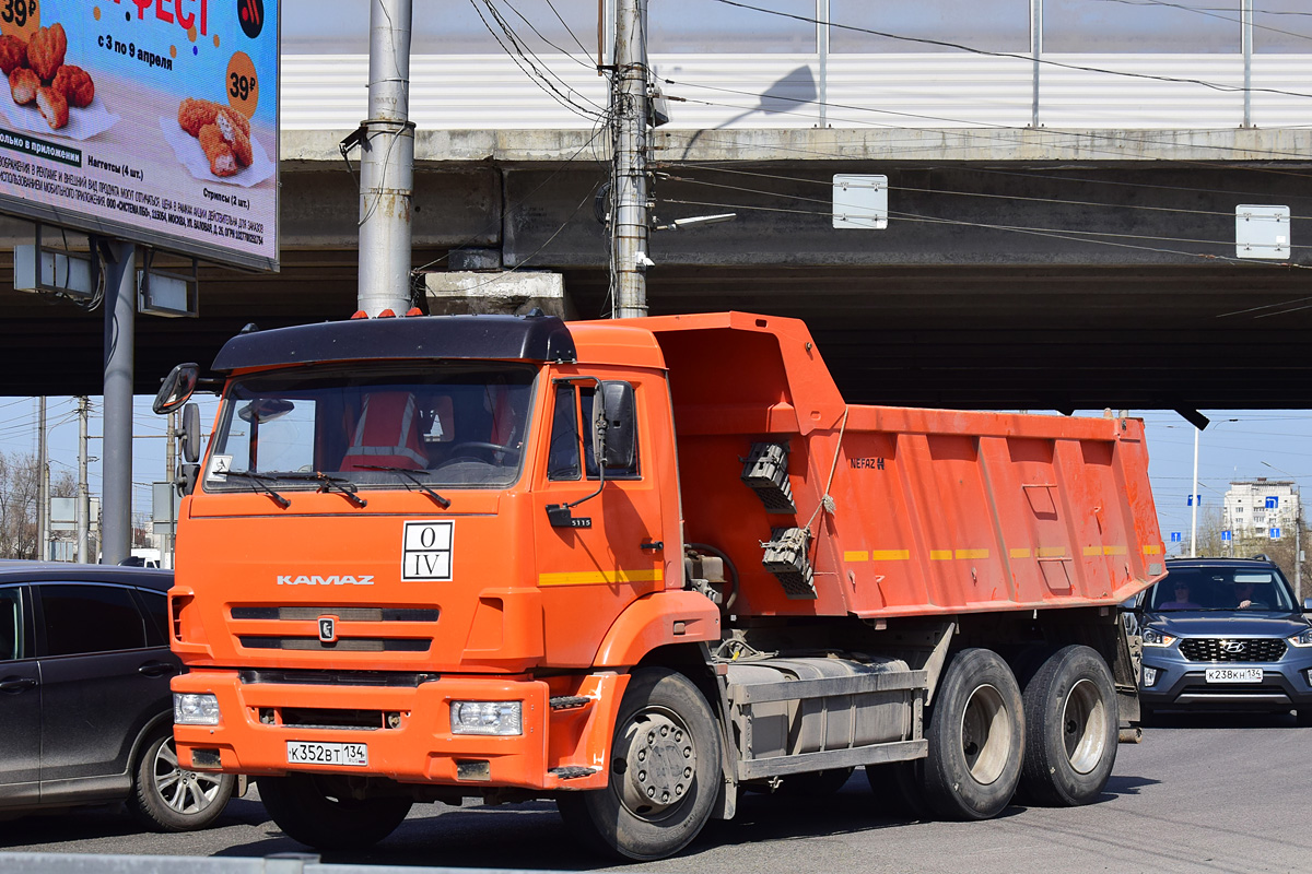 Волгоградская область, № К 352 ВТ 134 — КамАЗ-65115-50