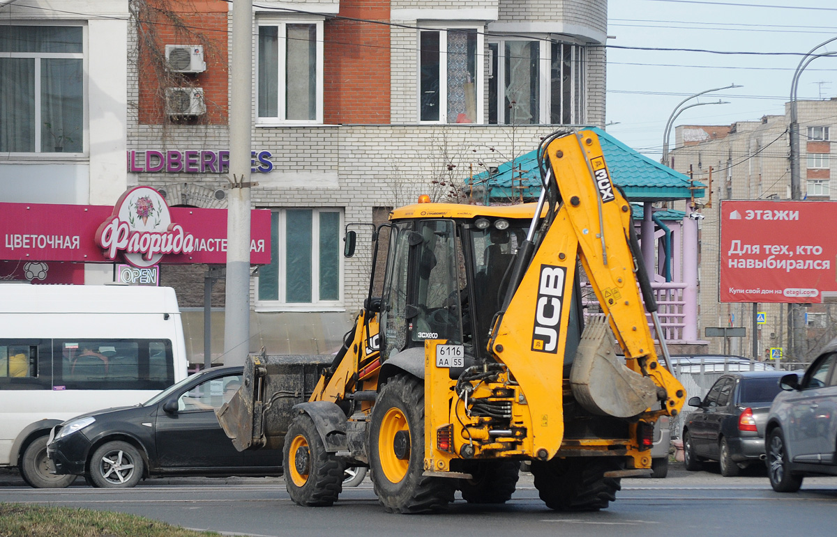 Омская область, № 6116 АА 55 — JCB 3CX