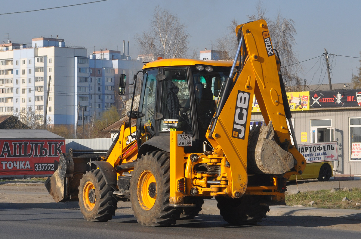 Омская область, № 7624 АВ 55 — JCB 3CX