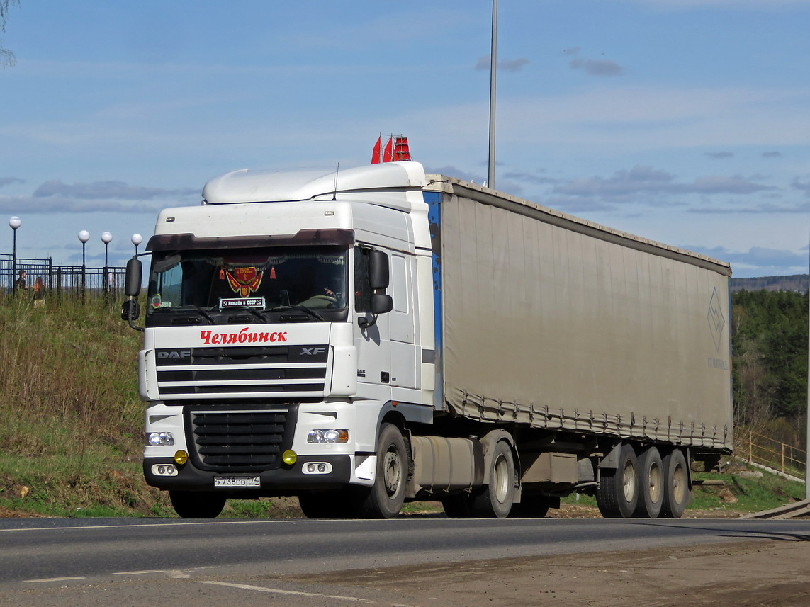 Челябинская область, № У 738 ОО 174 — DAF XF105 FT