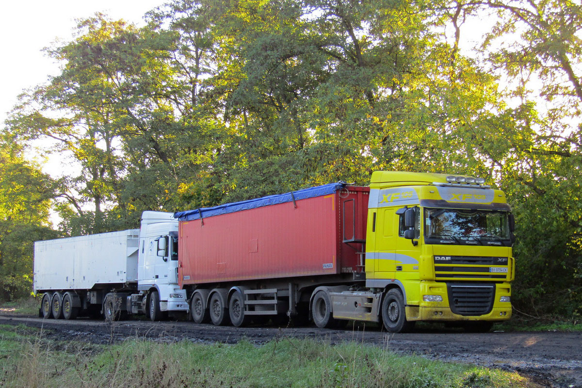 Полтавская область, № BI 0734 CK — DAF XF105 FT