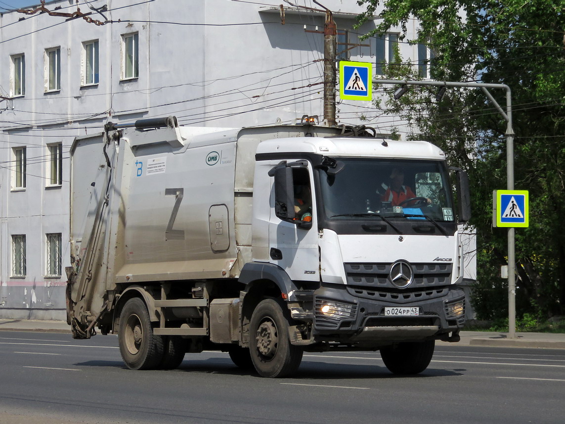 Кировская область, № О 024 РР 43 — Mercedes-Benz Arocs 2033 [Z9M]