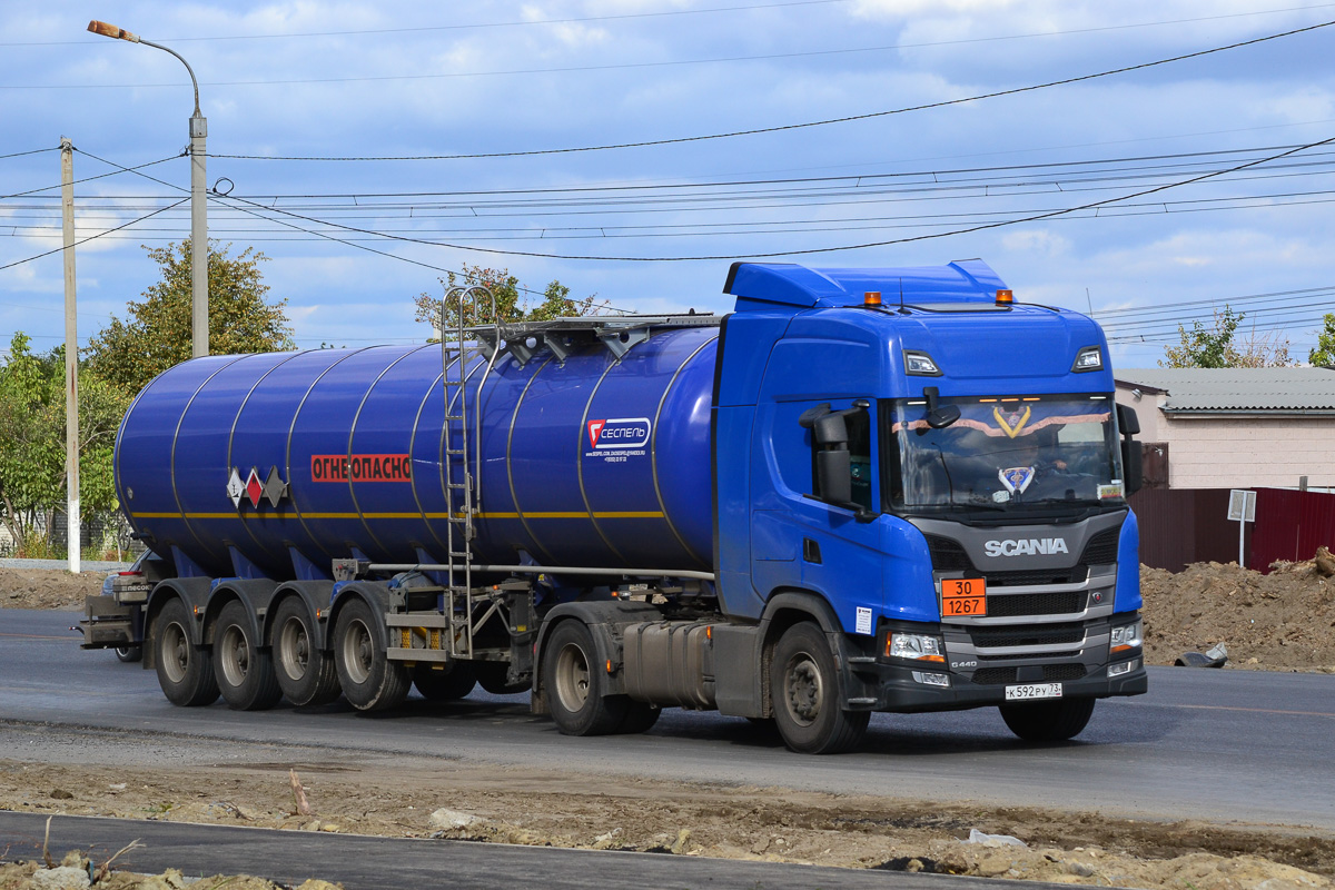 Ульяновская область, № К 592 РУ 73 — Scania ('2016) G440