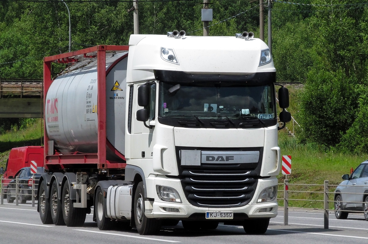 Латвия, № KJ-5350 — DAF XF Euro6 FT