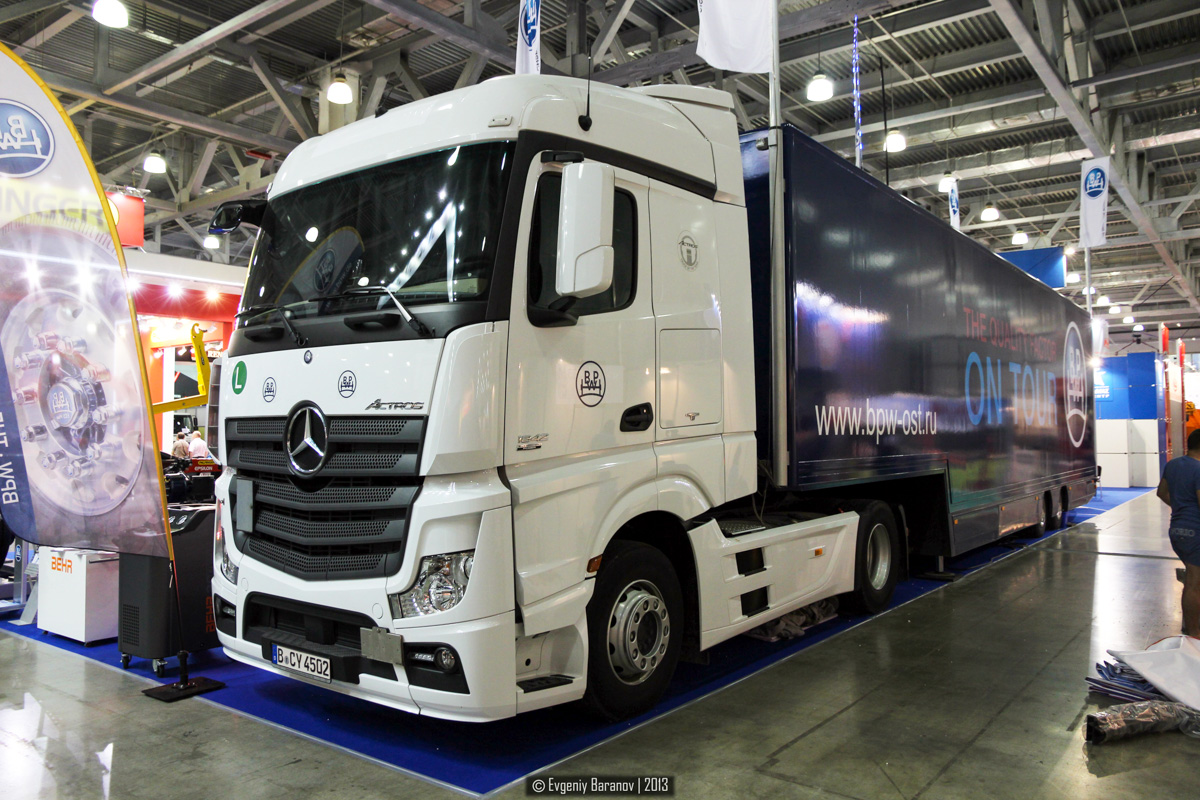 Германия, № B-CY 4502 — Mercedes-Benz Actros ('2011) 1842; Московская область — Выставка "Строительная Техника и Технологии" — 2013