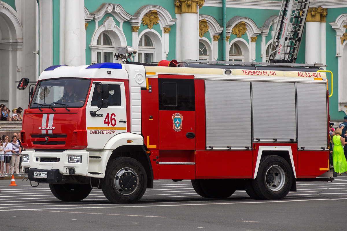 Санкт-Петербург, № К 684 РТ 198 — КамАЗ-43265-5H; Санкт-Петербург — Парад, посвящённый 220-летию со дня образования пожарной охраны Санкт‑Петербурга (30.06.2023 г.)