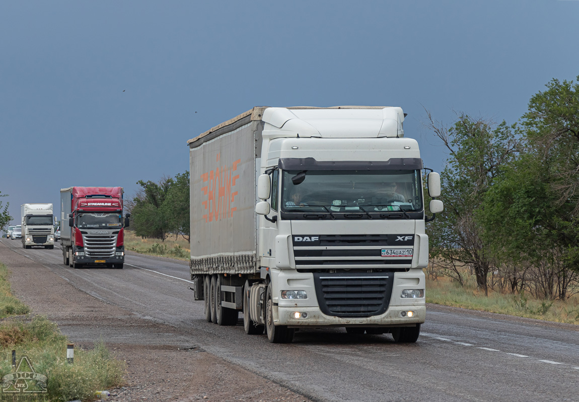 Костанайская область, № 634 BAZ 10 — DAF XF105 FT