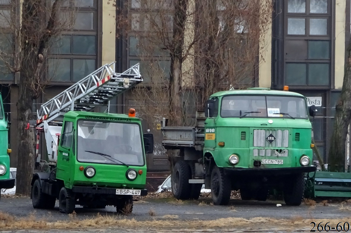Венгрия, № BSP-447 — Multicar M25 (общая модель); Венгрия, № CCN-705 — IFA W50LA/K, LA/Z