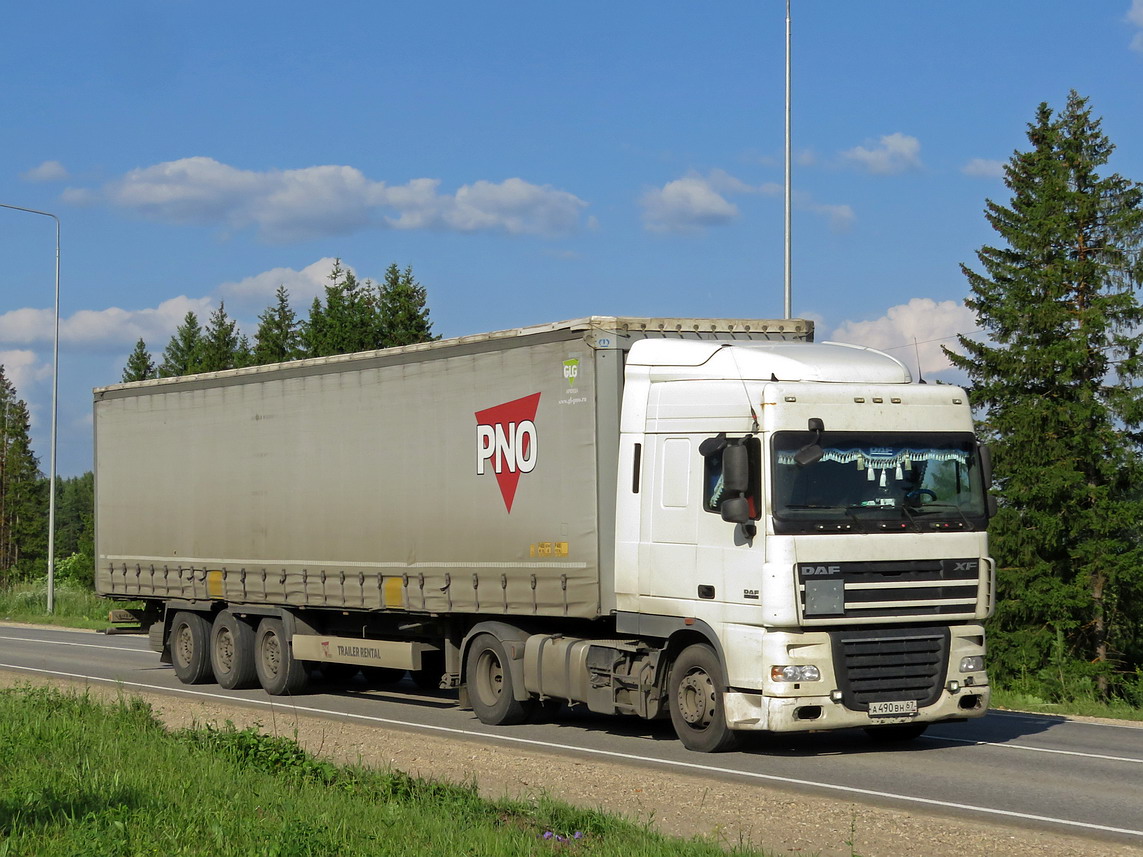 Смоленская область, № А 490 ВН 67 — DAF XF105 FT