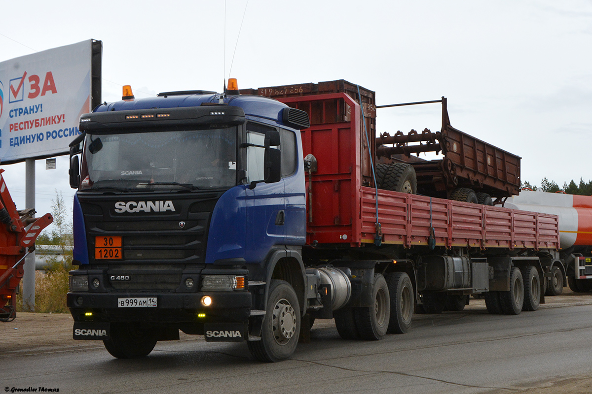 Саха (Якутия), № В 999 АМ 14 — Scania ('2013) G480