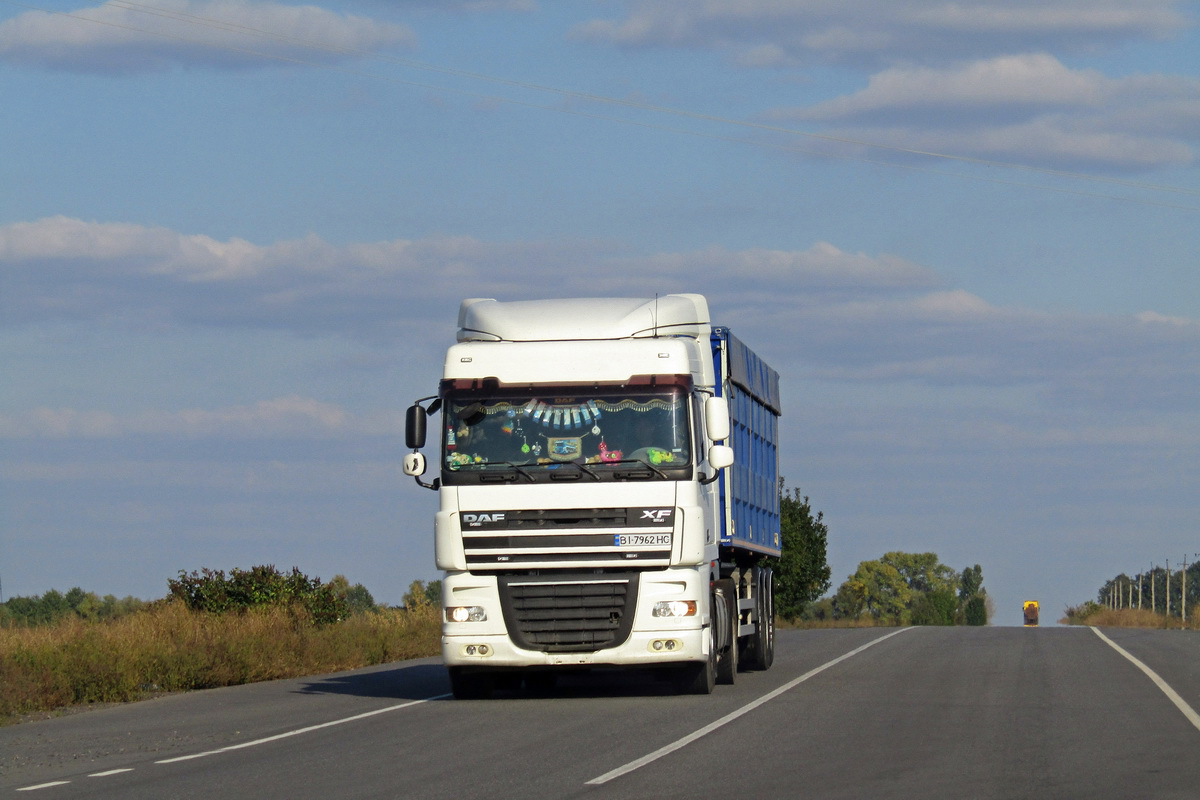 Полтавская область, № ВІ 7962 НС — DAF XF105 FT