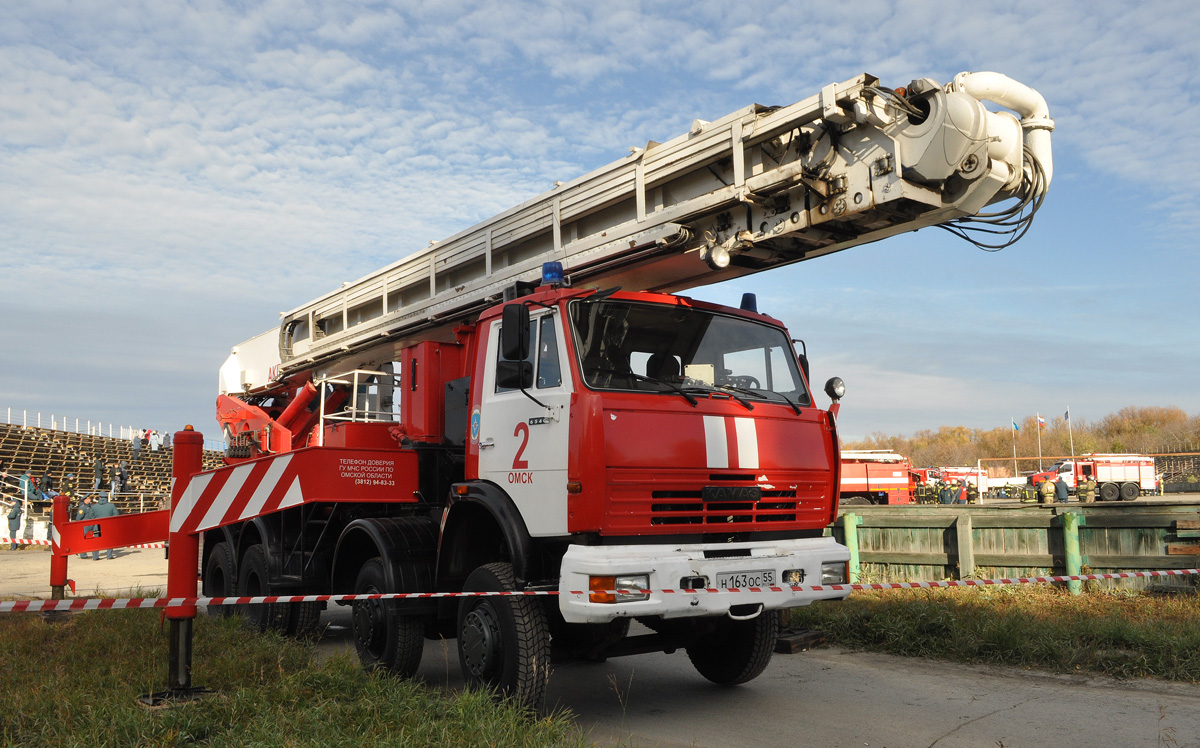 Омская область, № Н 163 ОС 55 — КамАЗ-6540-62; Омская область — Пожарный биатлон-2023