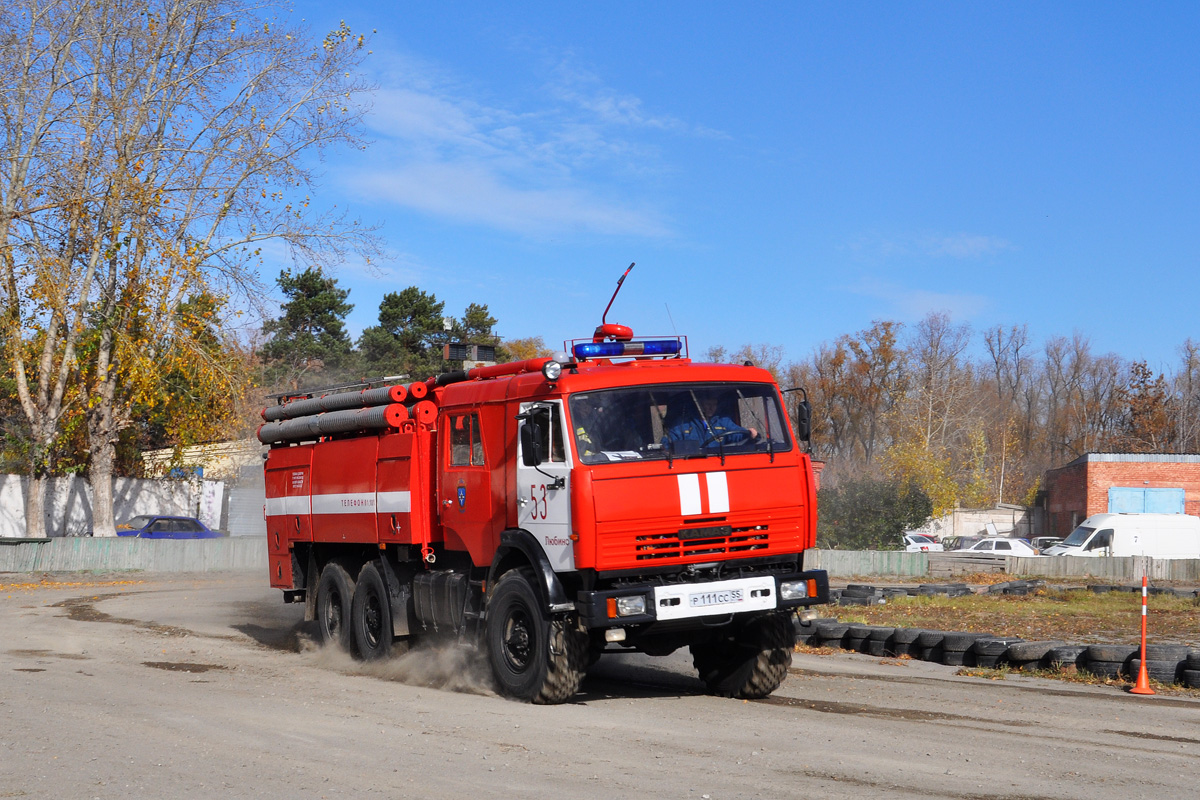 Омская область, № Р 111 СС 55 — КамАЗ-43118-15 [43118R]; Омская область — Пожарный биатлон-2023