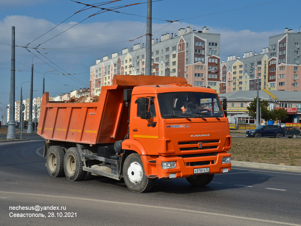 Севастополь, № А 018 РА 92 — КамАЗ-65115-L4(19)