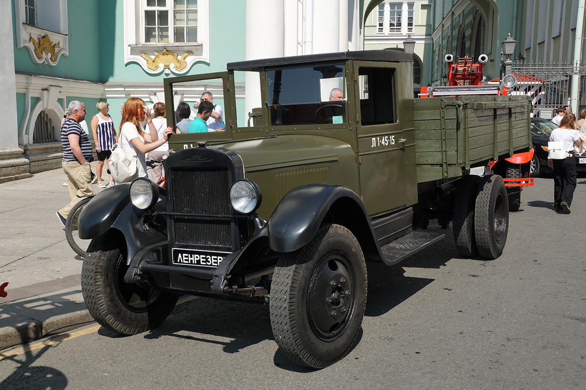 Санкт-Петербург, № Л1-45-15 — ЗИС-5; Санкт-Петербург — Парад, посвящённый 220-летию со дня образования пожарной охраны Санкт‑Петербурга (30.06.2023 г.)