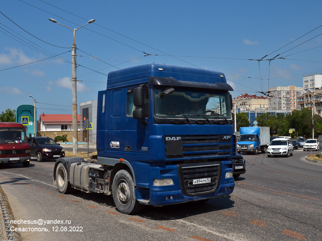 Севастополь, № А 894 РМ 92 — DAF XF105 FT