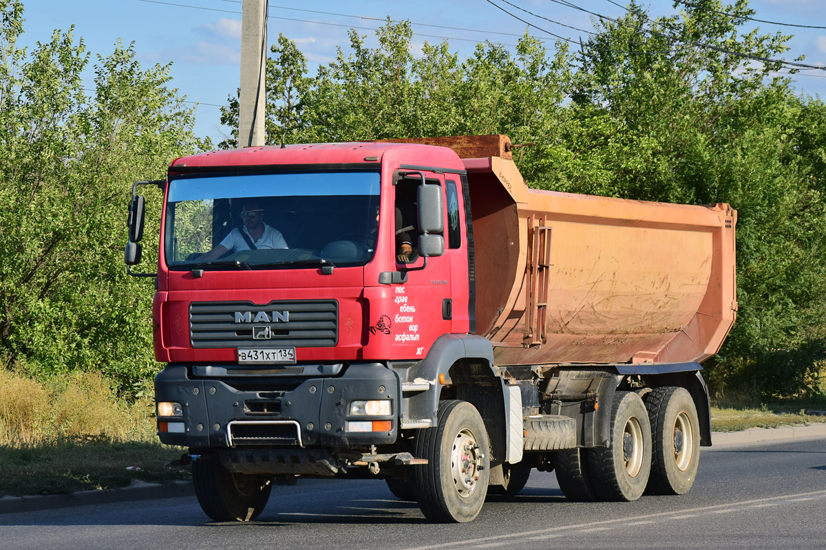 Волгоградская область, № В 431 ХТ 134 — MAN TGA 40.390