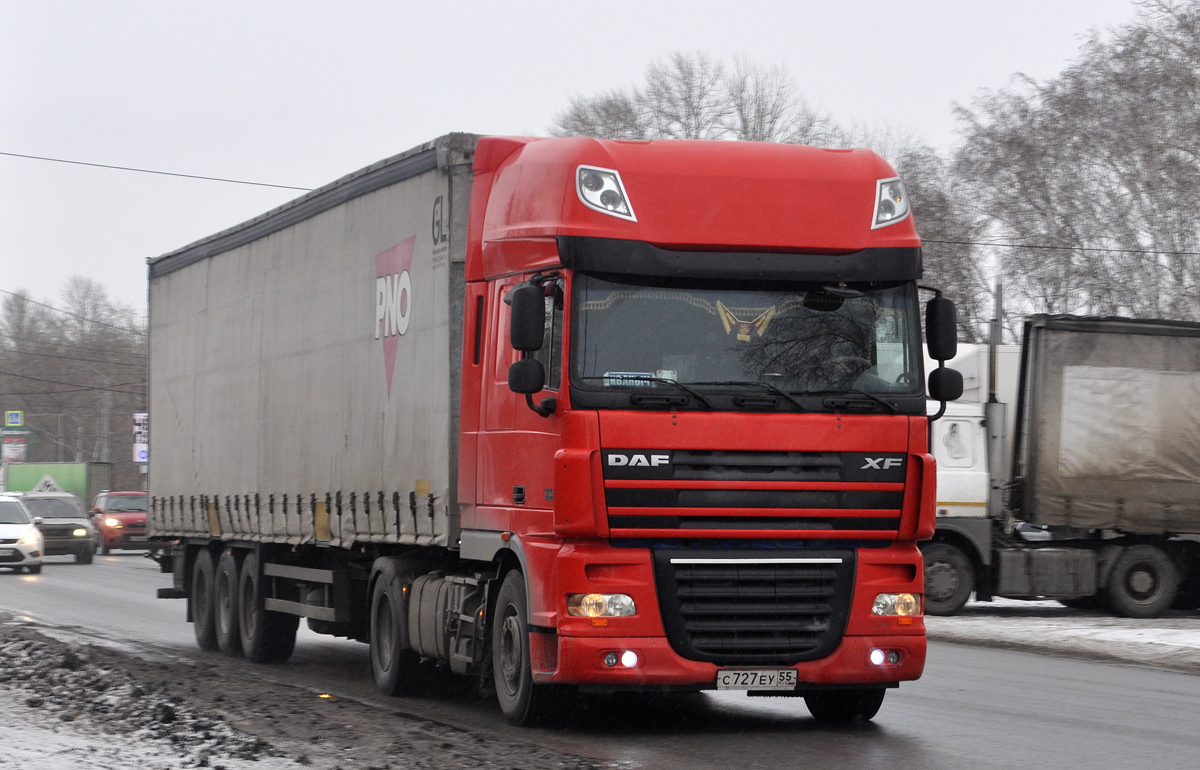 Омская область, № С 727 ЕУ 55 — DAF XF105 FT