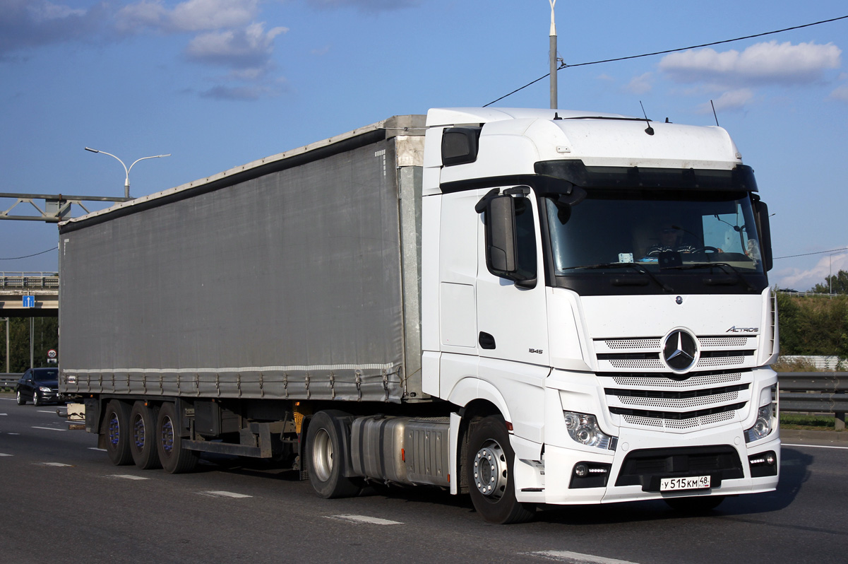 Липецкая область, № У 515 КМ 48 — Mercedes-Benz Actros ('2018) 1845