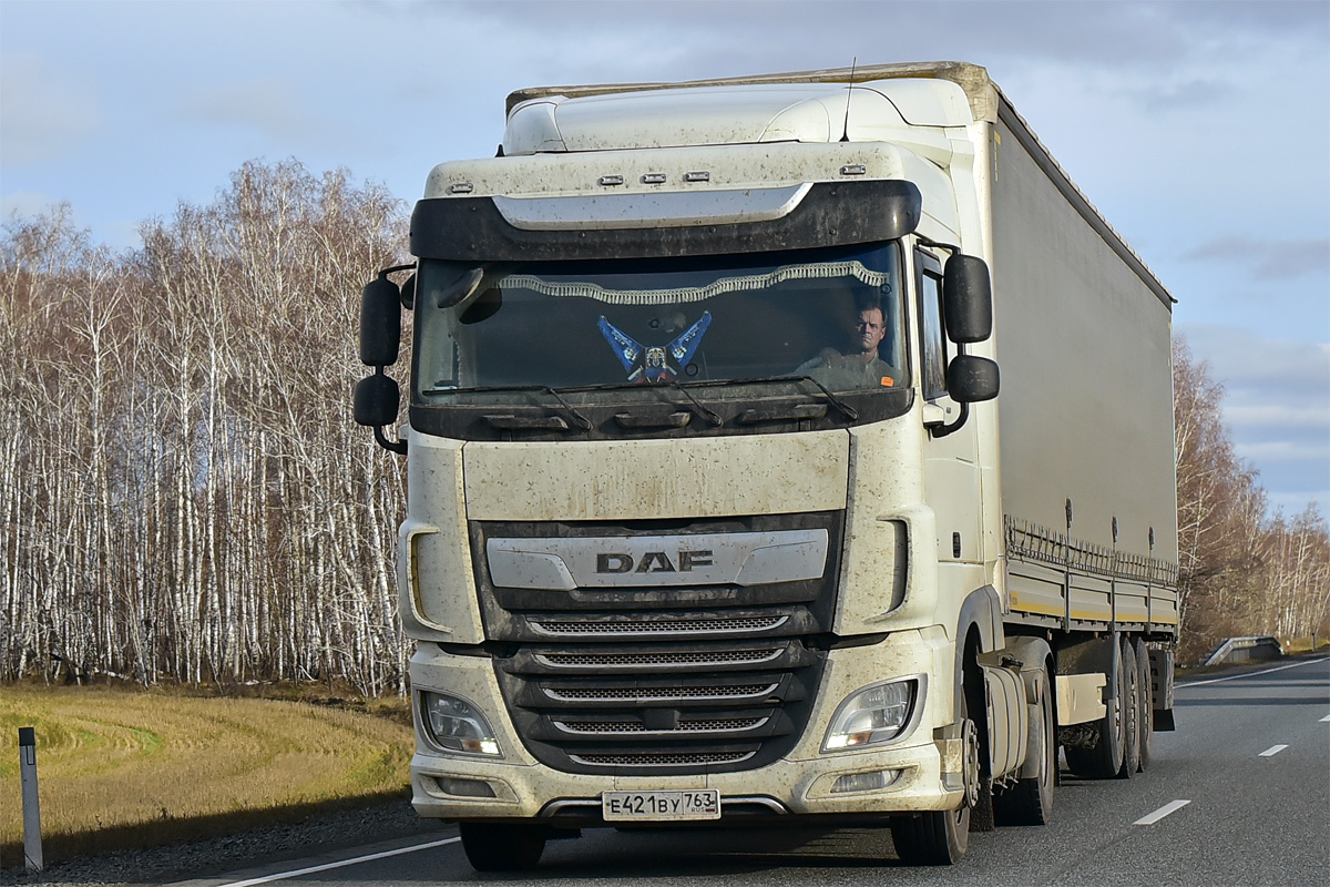 Самарская область, № Е 421 ВУ 763 — DAF XF Euro6 FT