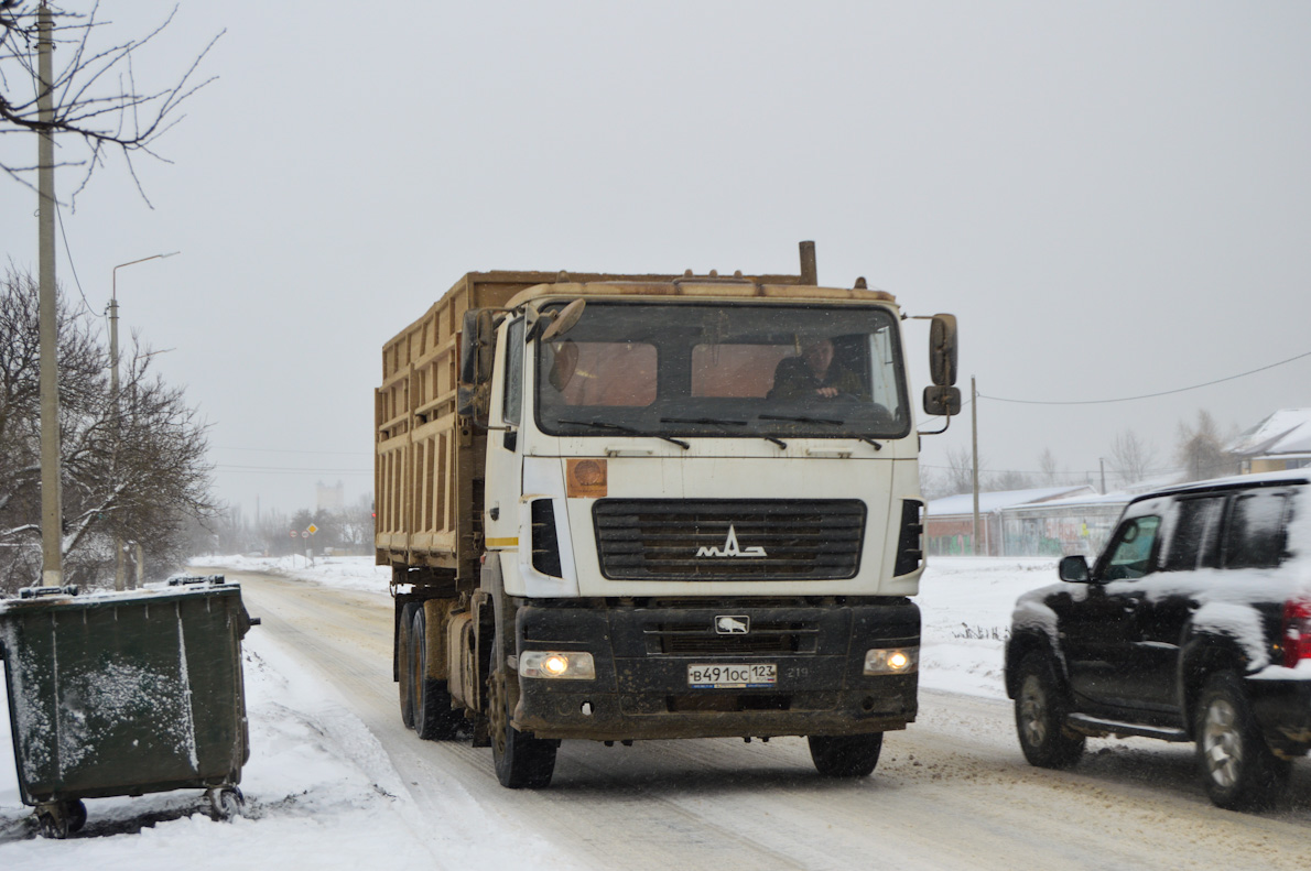 Краснодарский край, № В 491 ОС 123 — МАЗ-6501B9