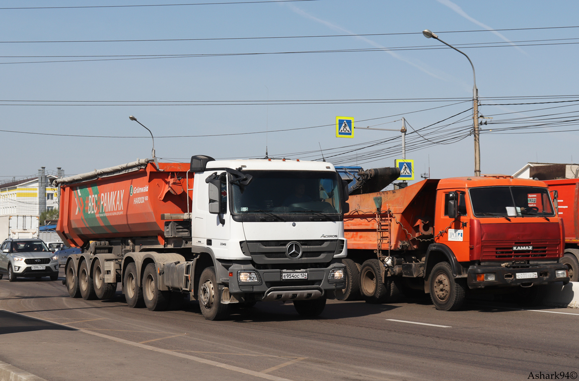 Красноярский край, № Е 954 ОС 124 — Mercedes-Benz Actros '09 3346 [Z9M]