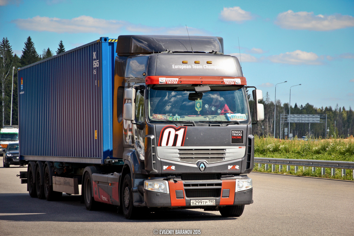 Московская область, № В 299 ТР 190 — Renault Premium ('2006); Renault Premium ('2006) "Truck Racing" (Московская область)