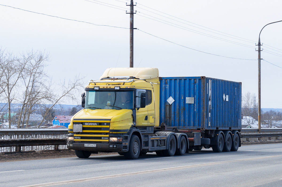 Ленинградская область, № У 491 УХ 47 — Scania ('1996) T-Series 164G