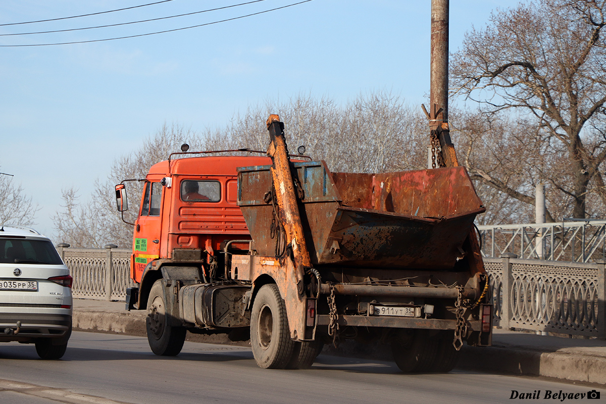 Вологодская область, № В 911 УТ 35 — КамАЗ-43253 (общая модель)