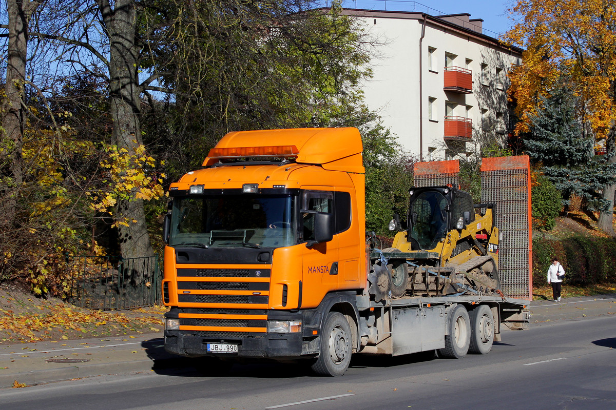 Литва, № JBJ 990 — Scania ('1996) R114L; Литва — Спецтехника с нечитаемыми (неизвестными) номерами