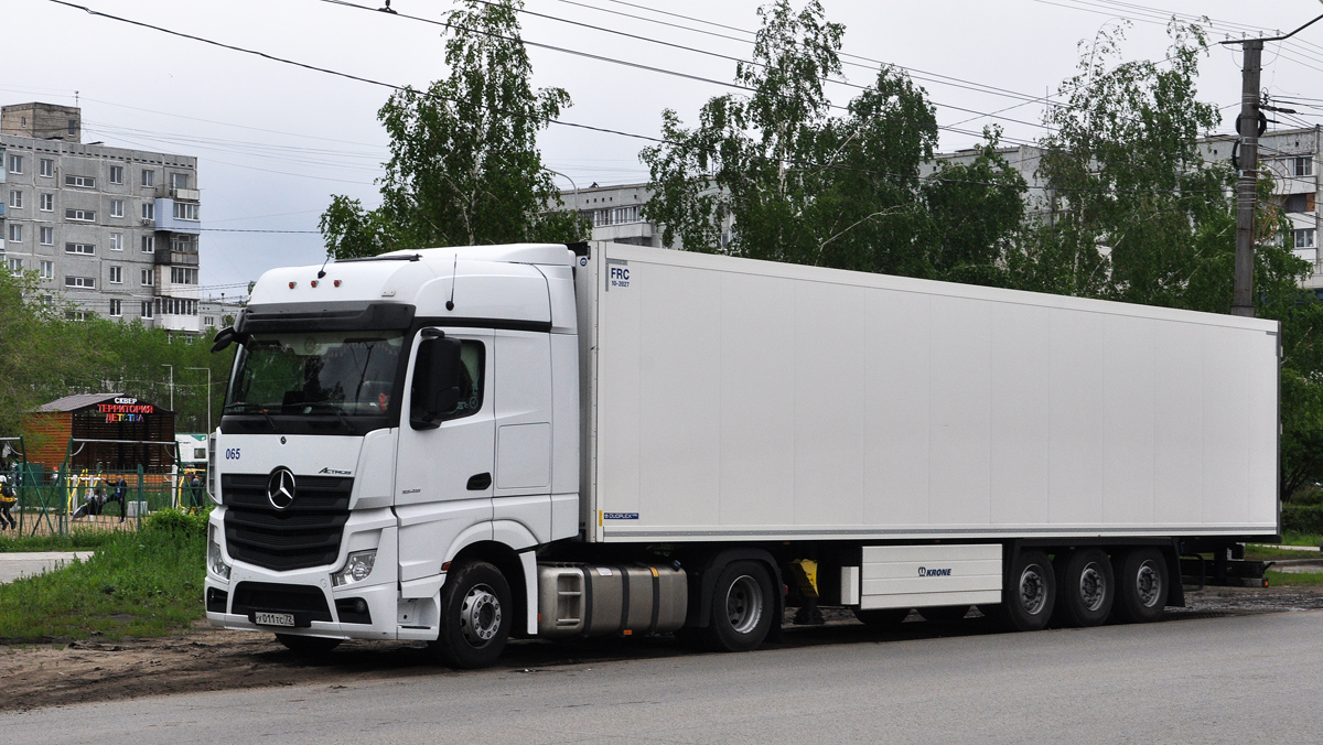 Тюменская область, № У 011 ТС 72 — Mercedes-Benz Actros '18 1845 [Z9M]