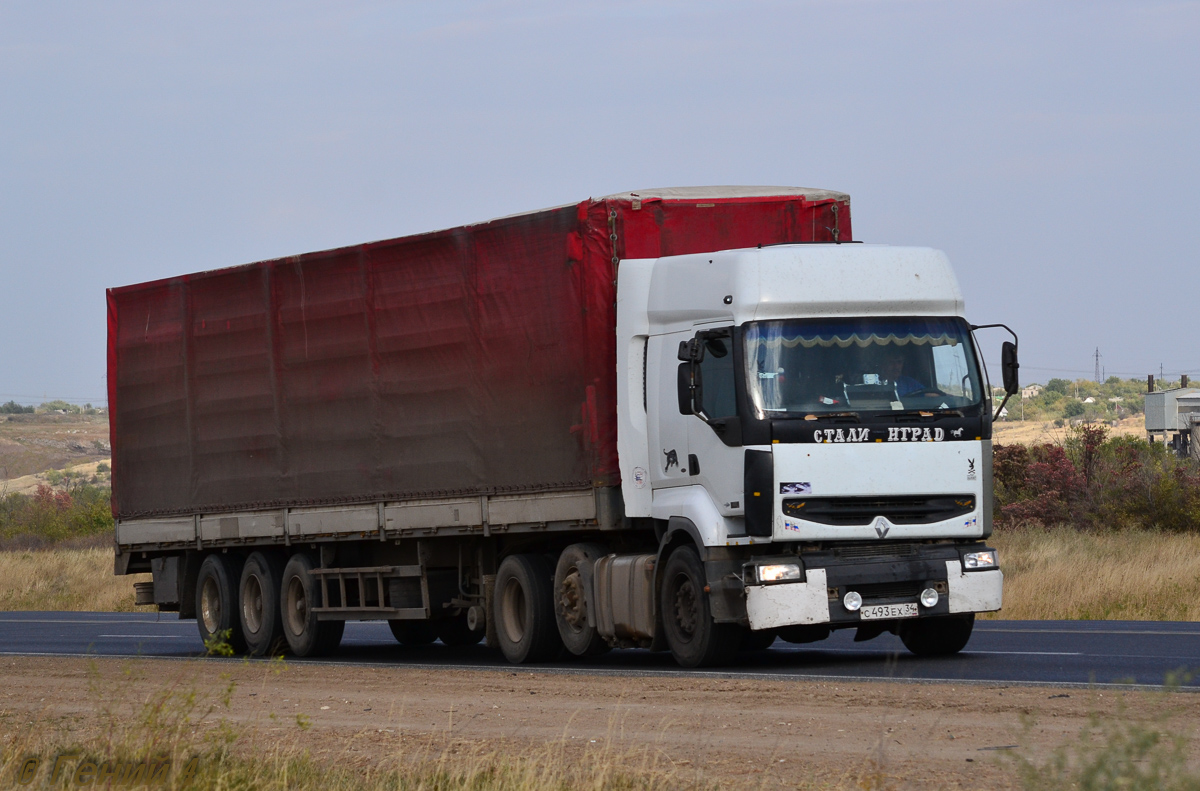 Волгоградская область, № С 493 ЕХ 34 — Renault Premium ('1996)