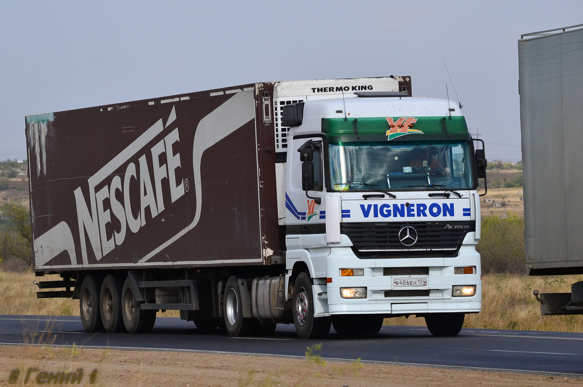 Волгоградская область, № В 486 ЕН 134 — Mercedes-Benz Actros ('1997) 1840