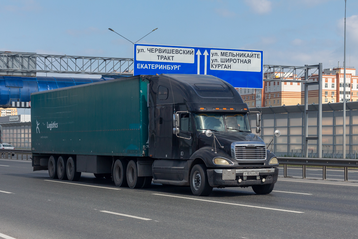 Омская область, № Т 151 СО 55 — Freightliner Columbia