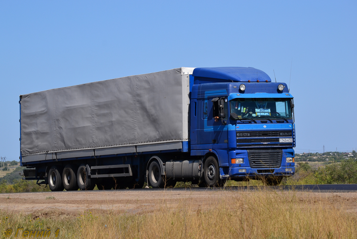 Краснодарский край, № Т 743 УМ 123 — DAF 95XF FT