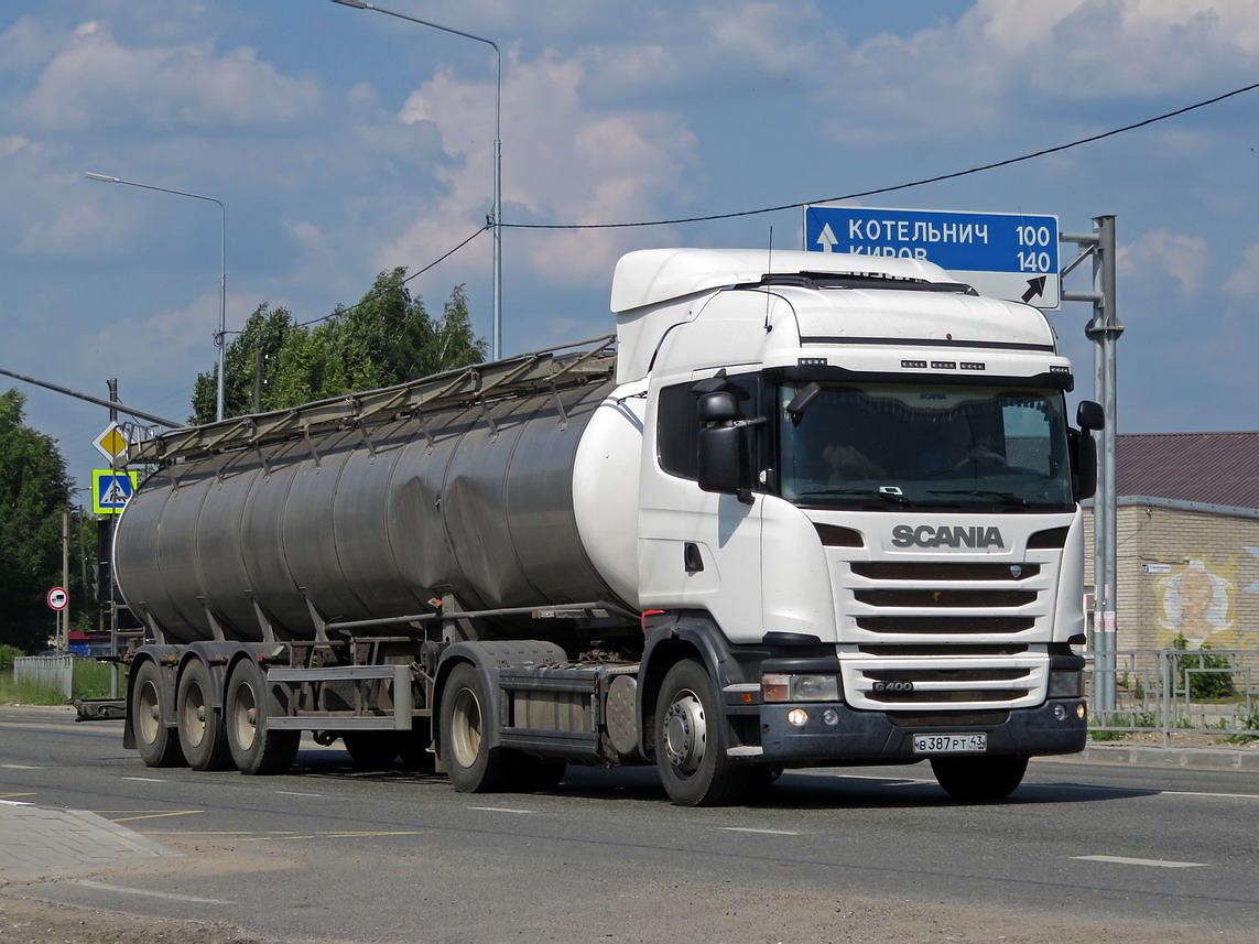 Кировская область, № В 387 РТ 43 — Scania ('2013) G400