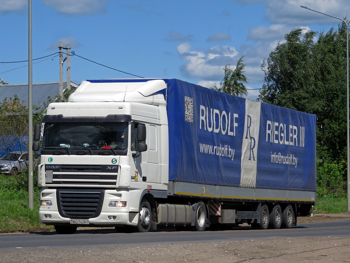 Минск, № АО 7437-7 — DAF XF105 FT