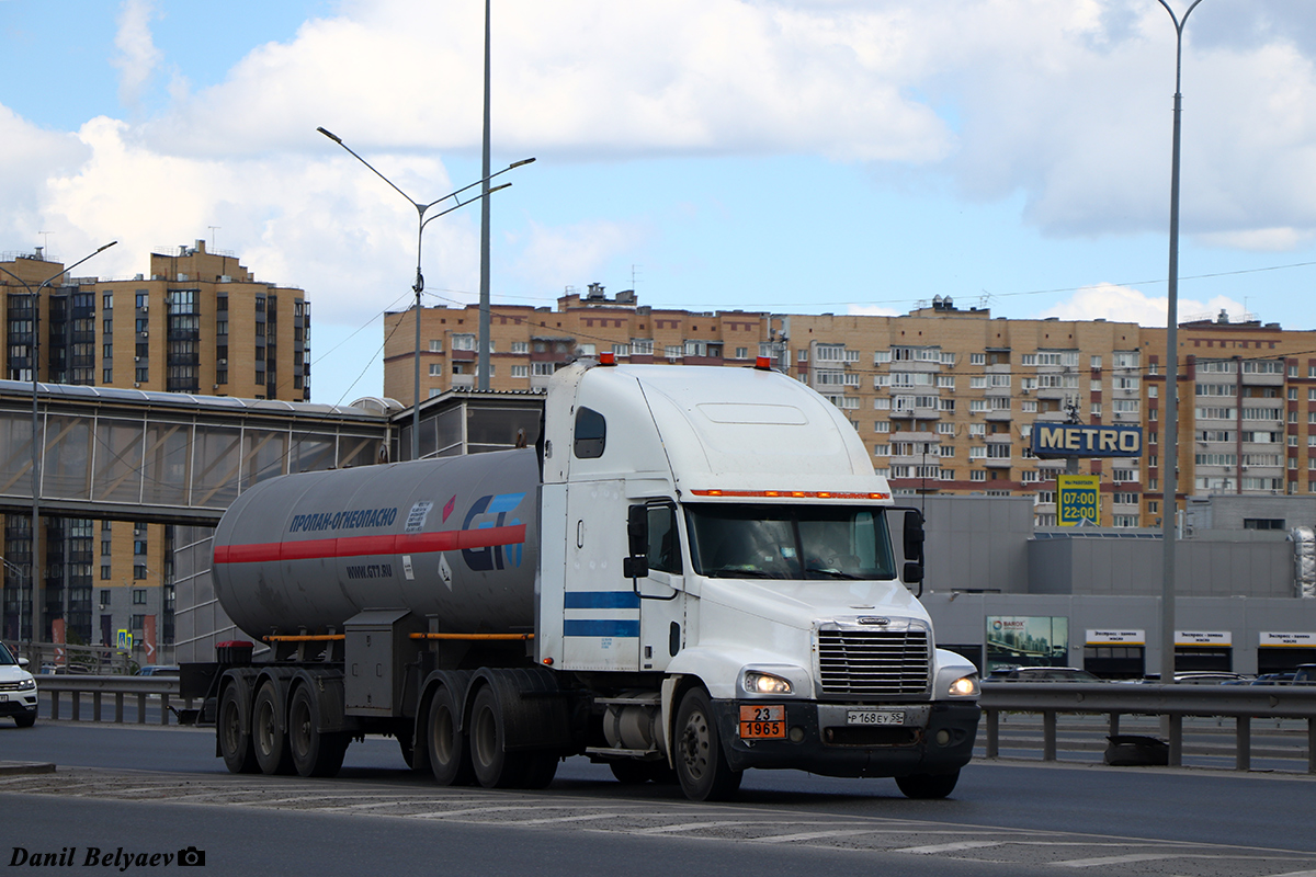 Омская область, № Р 168 ЕУ 55 — Freightliner Century Class